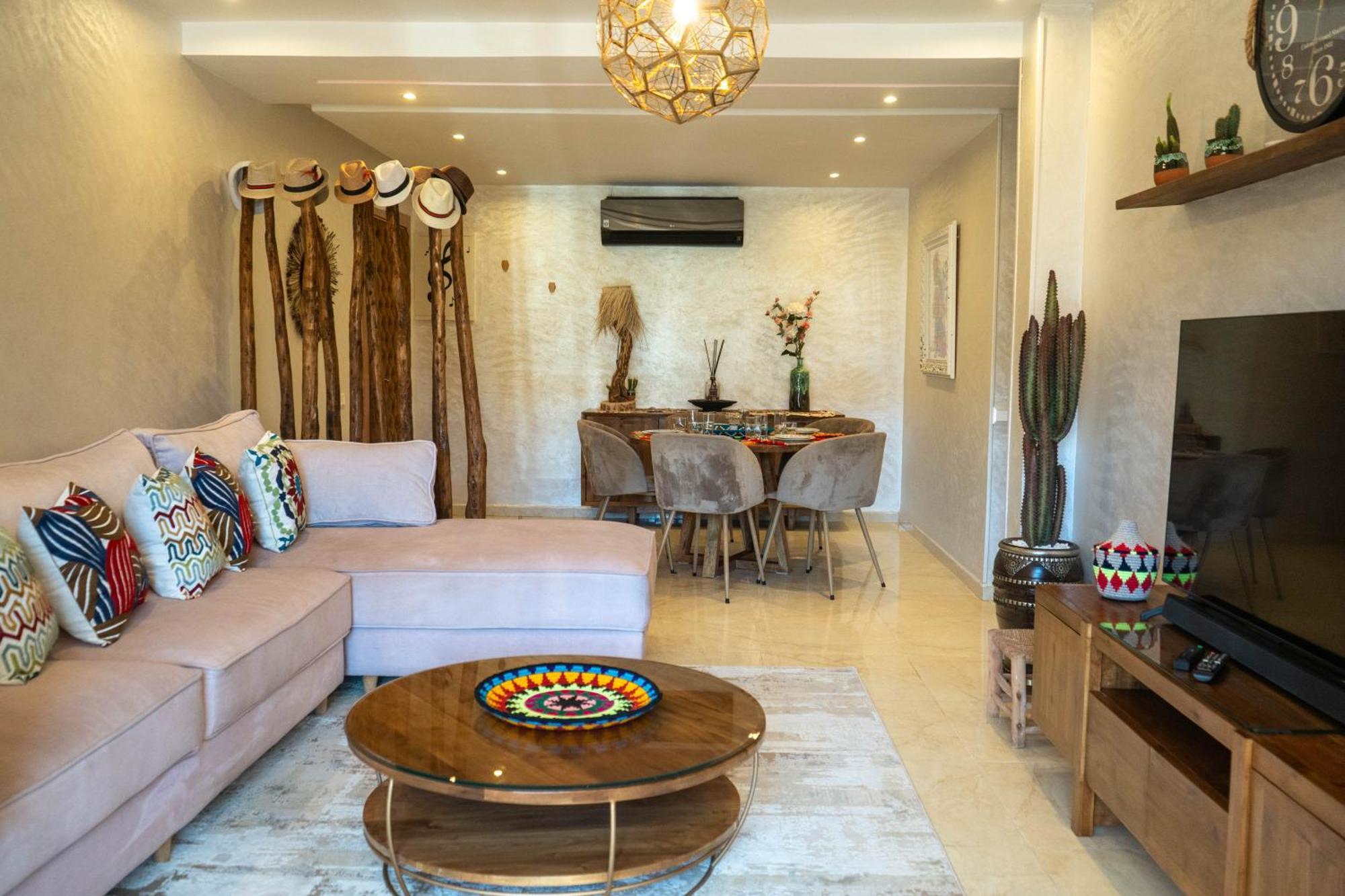 Magnifique Appartement Moderne De 2 Chambres Avec Piscine A 10 Min Du Centre De Marrakech Marrakesh Eksteriør billede