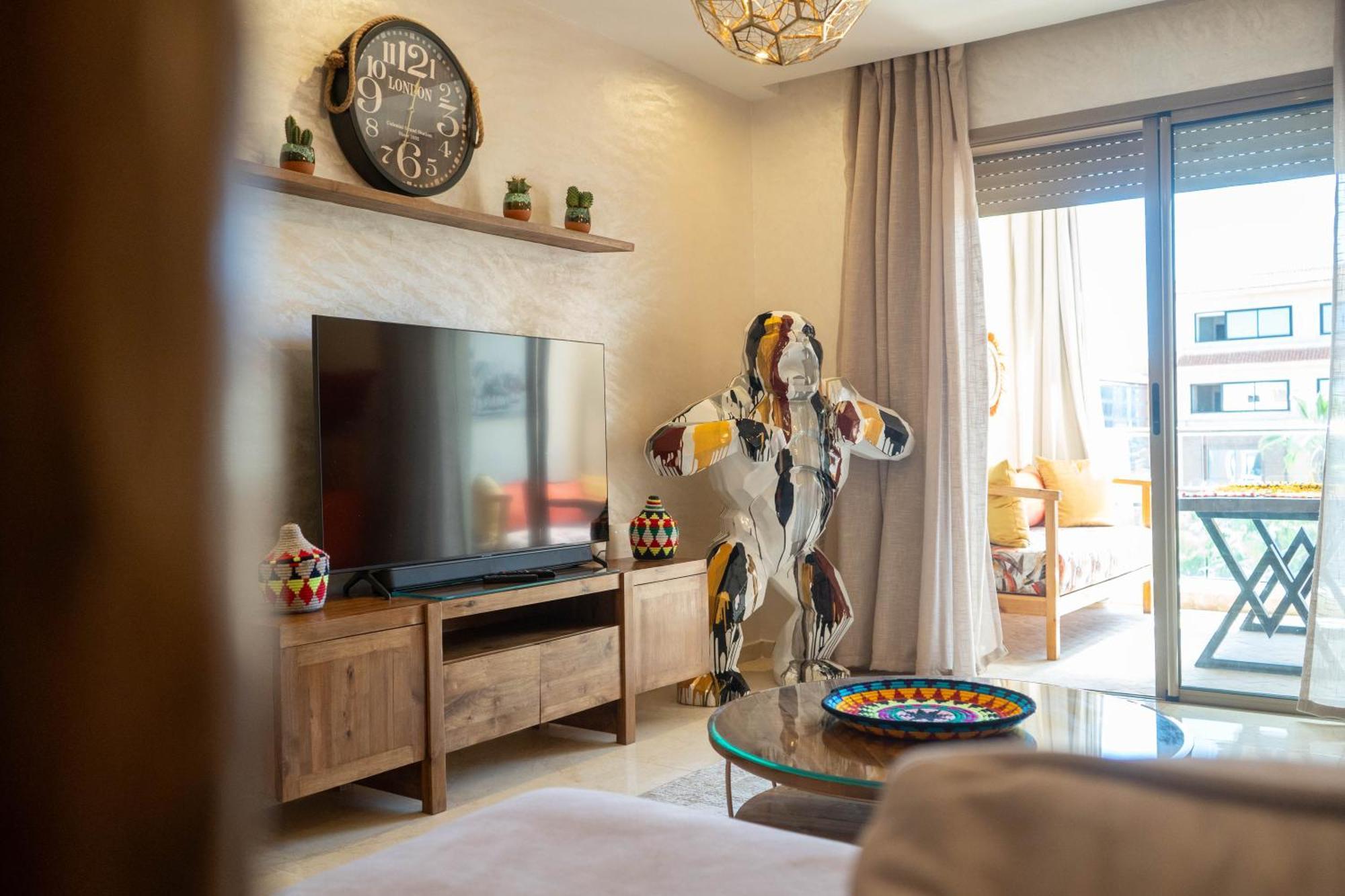 Magnifique Appartement Moderne De 2 Chambres Avec Piscine A 10 Min Du Centre De Marrakech Marrakesh Eksteriør billede